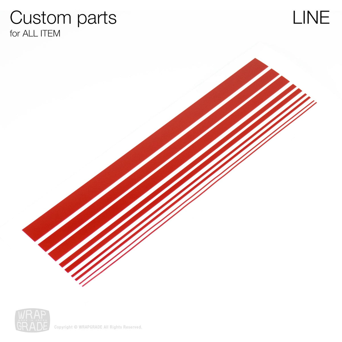 GADID ANONIEM GUERIN / RED ストール ステッカー付き custom-line-stripe-parts-set-