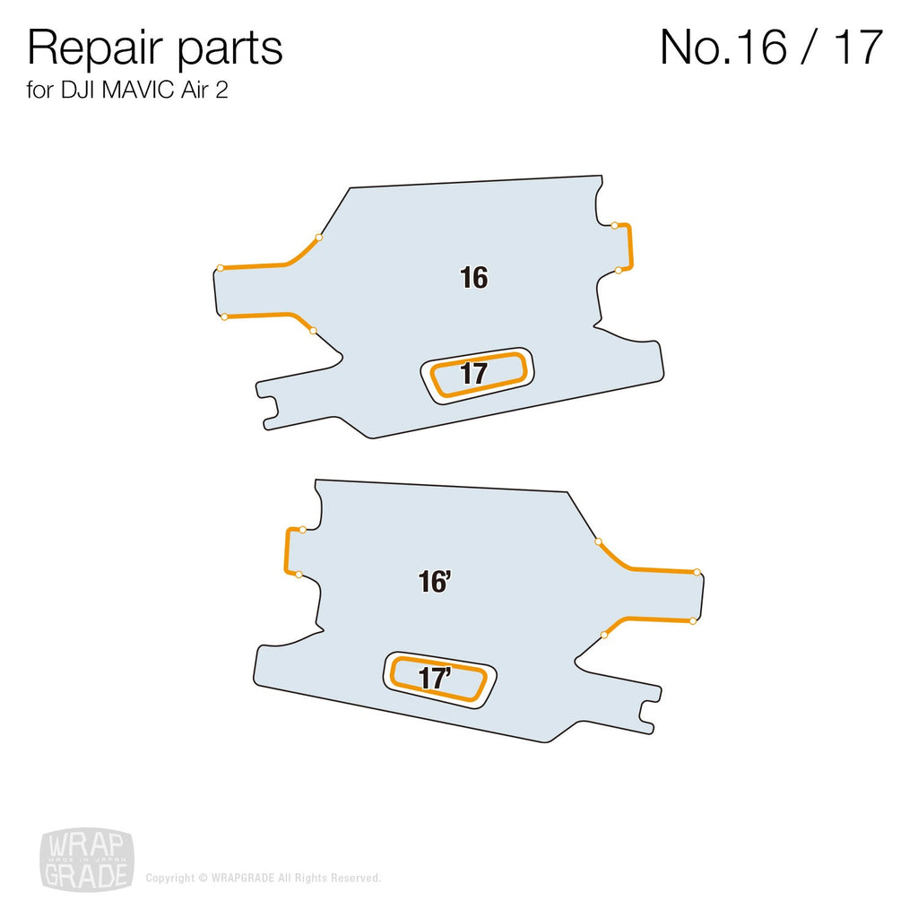 Repair parts for DJI Air 2 & 2S No. 16/17 - Wrapgrade