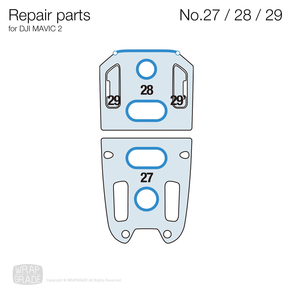 Repair parts for Mavic 2 No. 27/28/29 - Wrapgrade