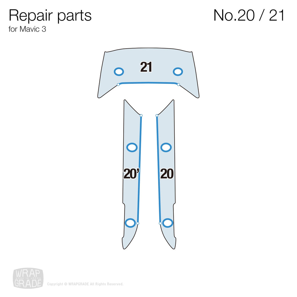 Repair parts for Mavic 3 No. 20/21 - Wrapgrade