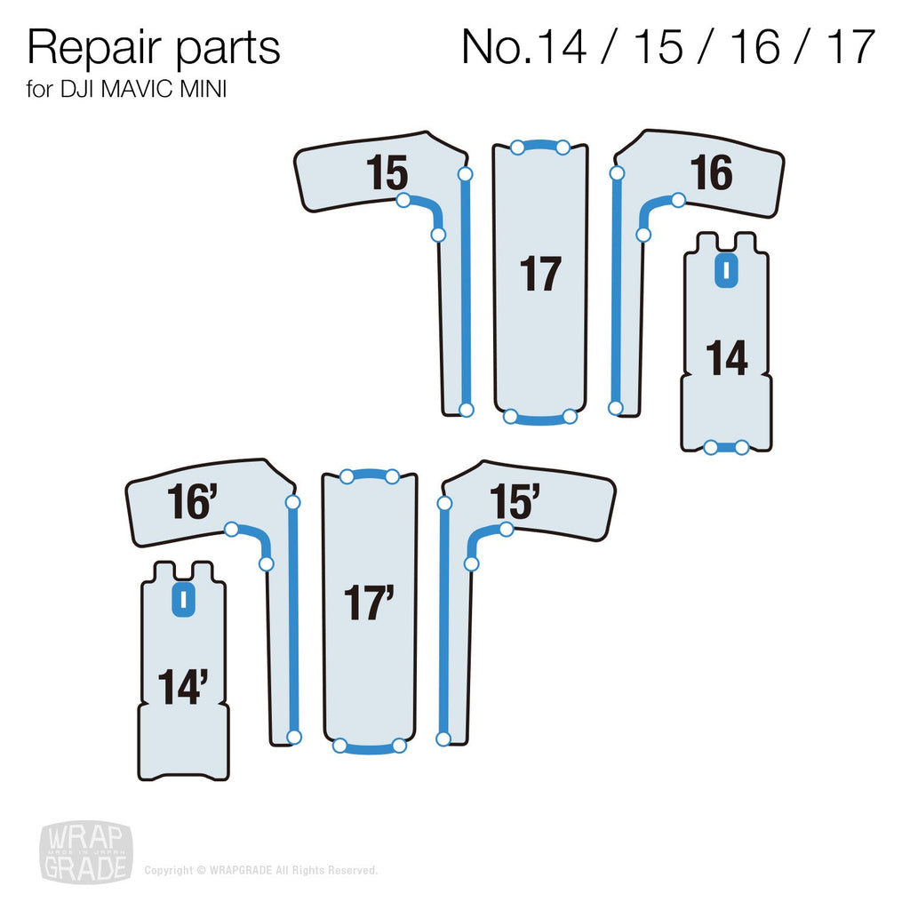 Repair parts for Mini & Mini 2 No. 14/15/16/17 - Wrapgrade