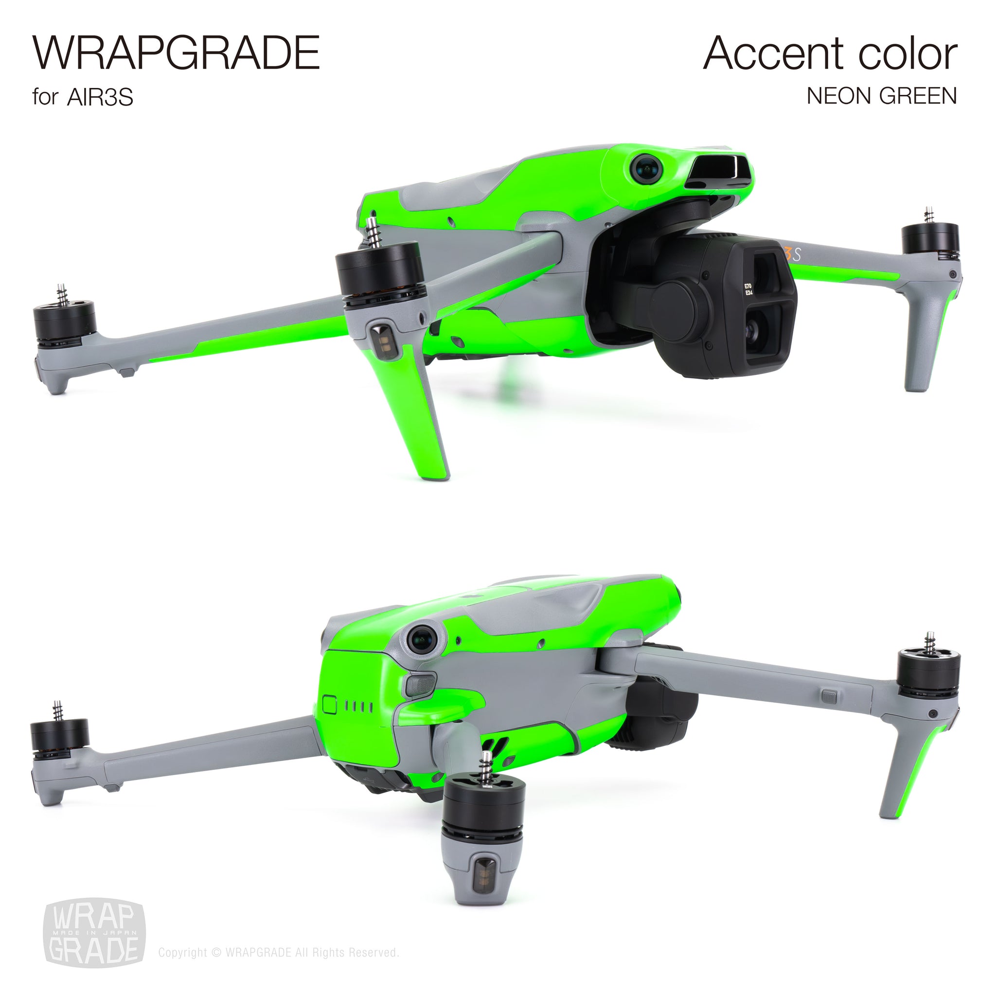 Wrapgrade for DJI Air 3S用 アクセントカラースキンシール