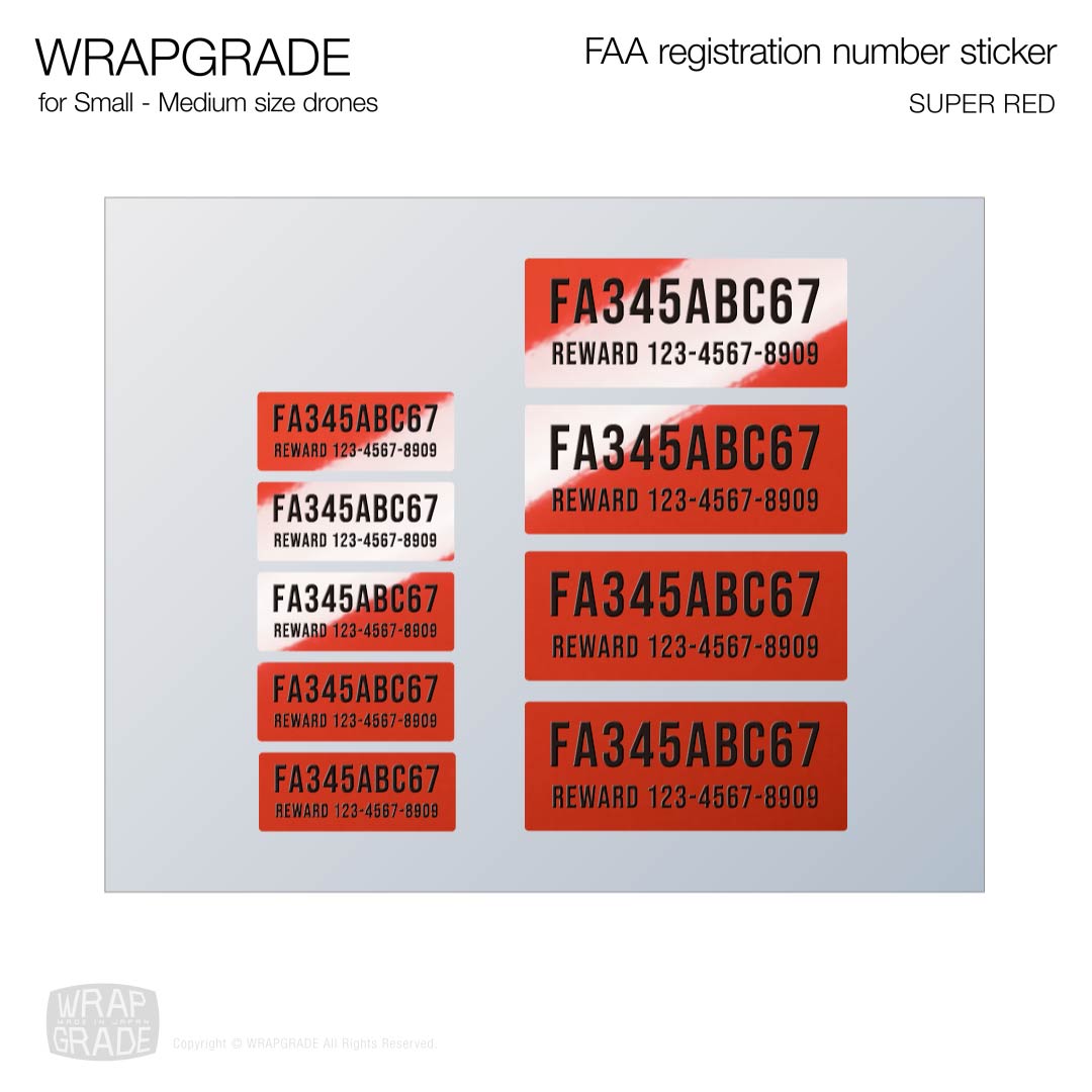 登録記号ステッカーセット <2行> – Wrapgrade