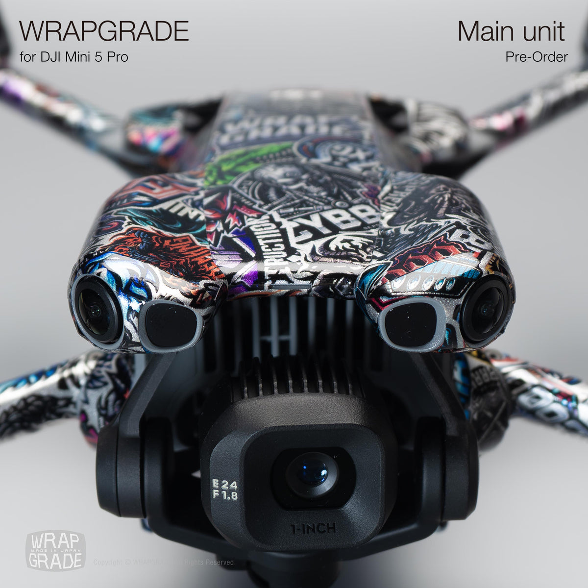 WRAPGRADE stickers compatible with DJI Mini 5 Pro two batteries