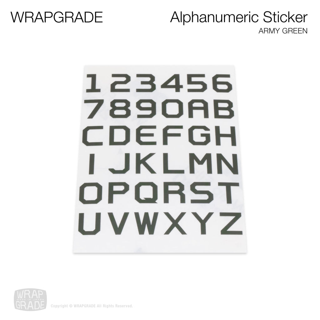 Custom 0-9 & A-Z Sticker Set - Wrapgrade