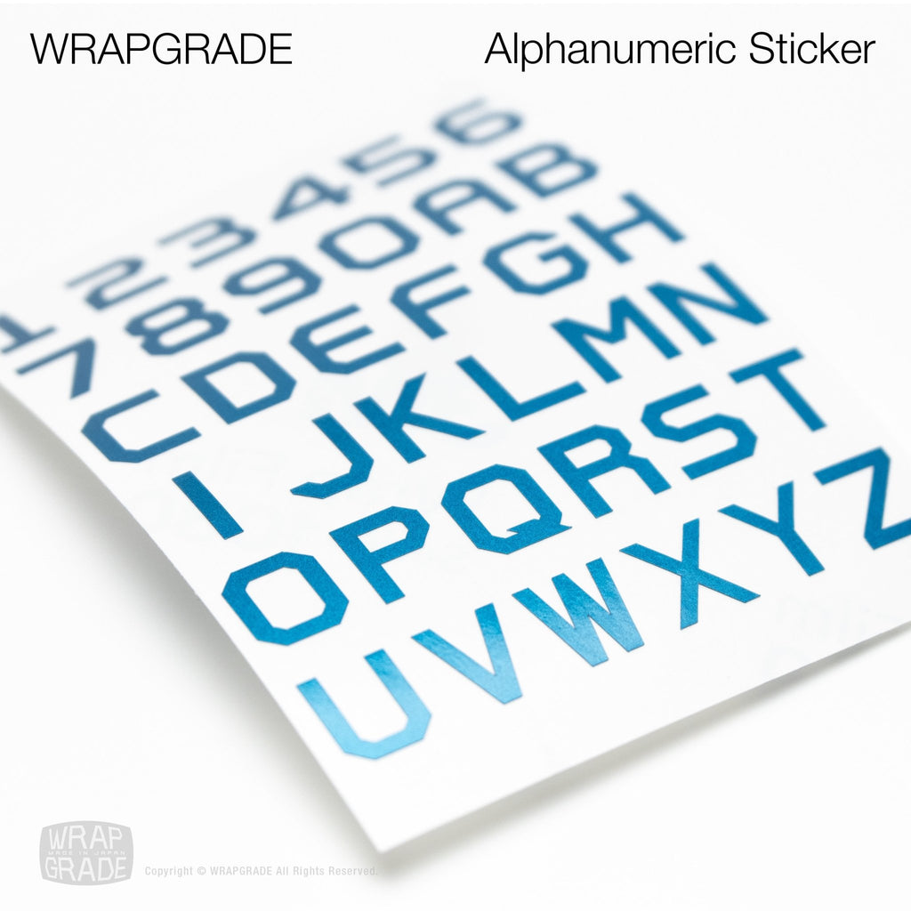 Custom 0-9 & A-Z Sticker Set - Wrapgrade