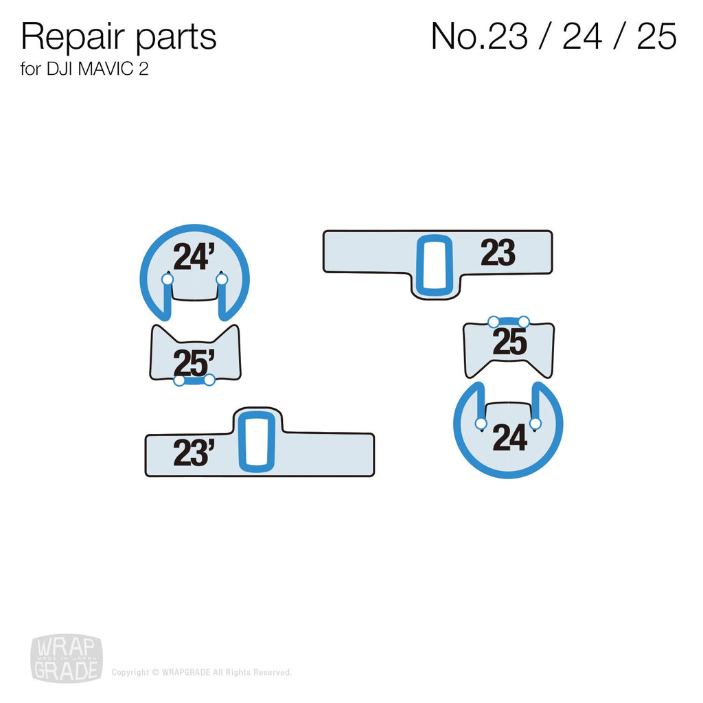 Repair parts for Mavic 2 No. 23/24/25 - Wrapgrade