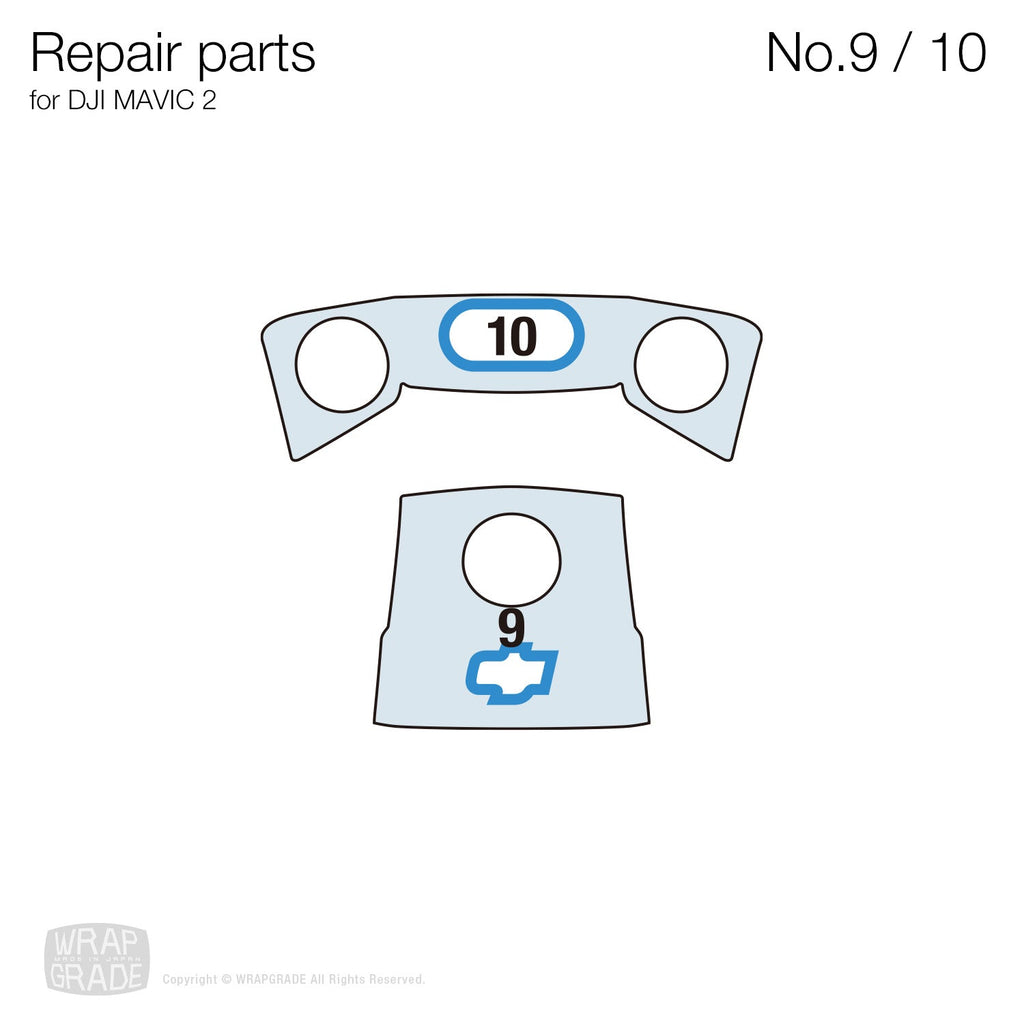 Repair parts for Mavic 2 No. 8/9/10 - Wrapgrade