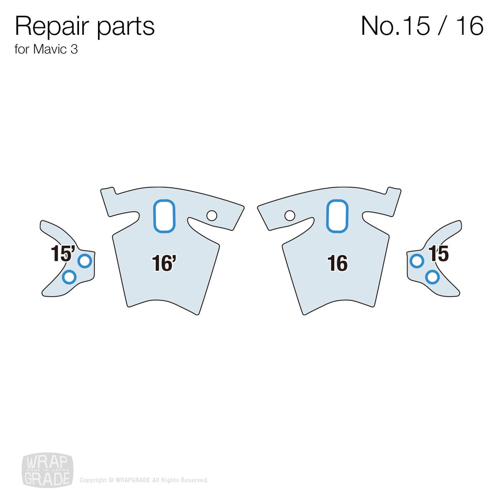 Repair parts for Mavic 3 No. 15/16 - Wrapgrade