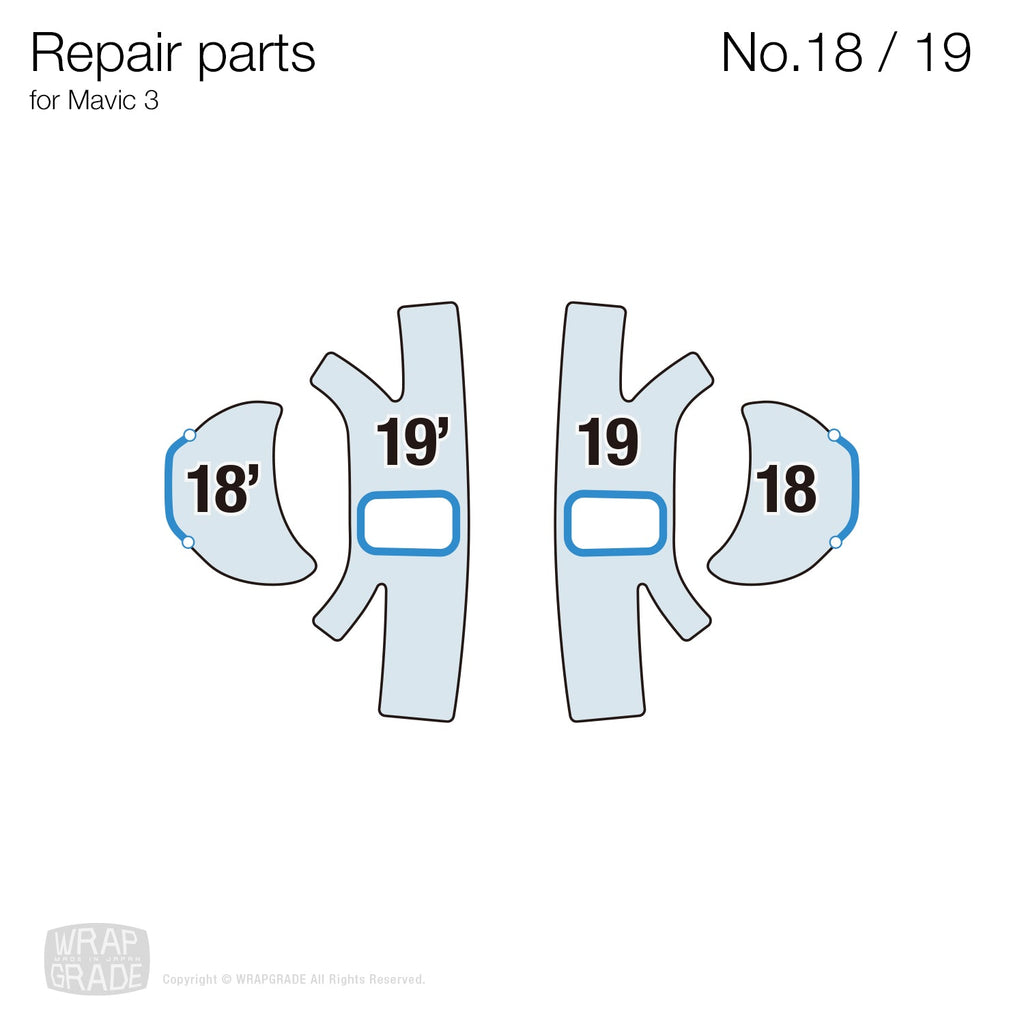 Repair parts for Mavic 3 No. 18/19 - Wrapgrade