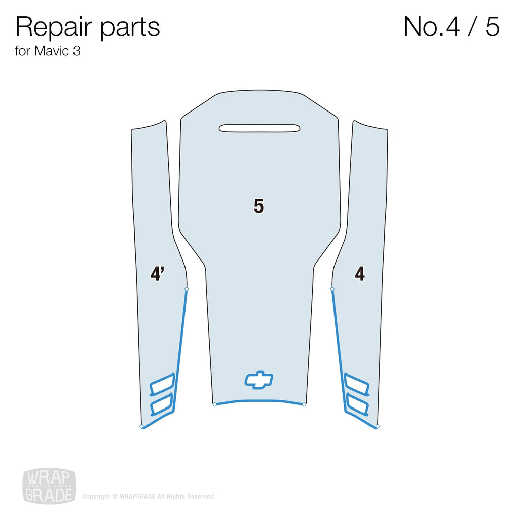 Repair parts for Mavic 3 No. 4/5 - Wrapgrade