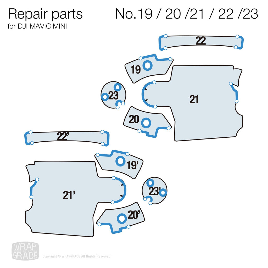 Repair parts for Mini & Mini 2 No. 19/20/21/22/23 - Wrapgrade